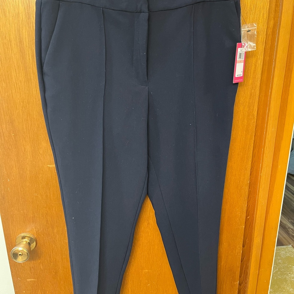 BNWT WOMENS SZ 12 NAVY BLUE DRESS PANTS